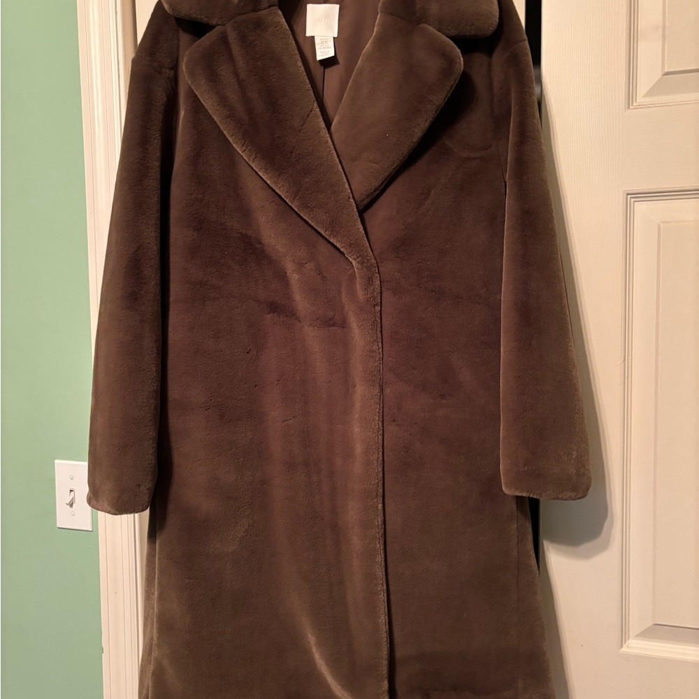 H&M Cozy Brown/Olive Coat